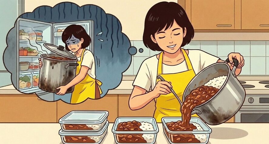 鍋のままではなく密閉容器に移す理由