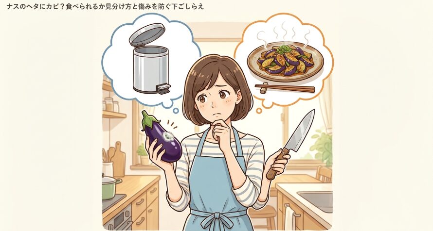 ナスのヘタにカビ