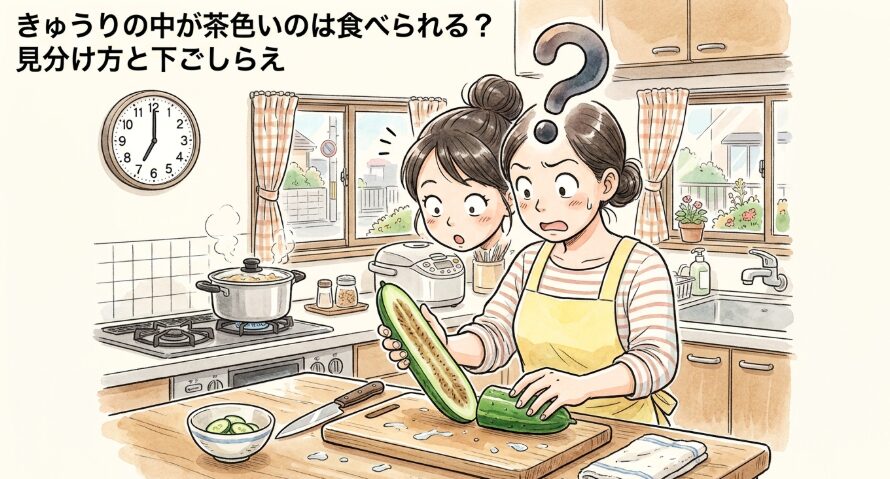 きゅうりの中が茶色いのは食べられる？