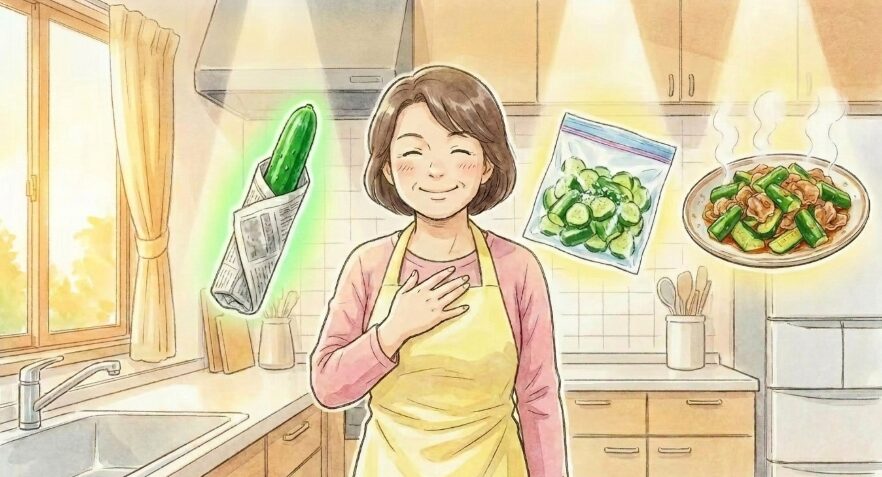 まとめときゅうりの中が茶色い時の対処法