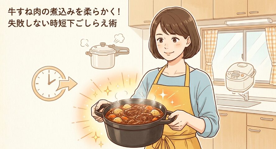 牛すね肉の煮込みを柔らかく