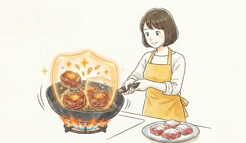 旨味を閉じ込める表面の焼き方