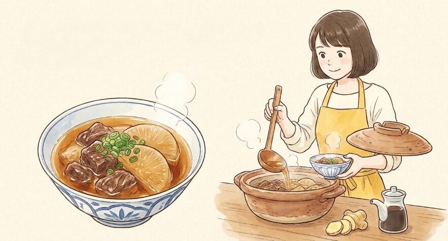 さっぱり食べられる和風の醤油煮込み