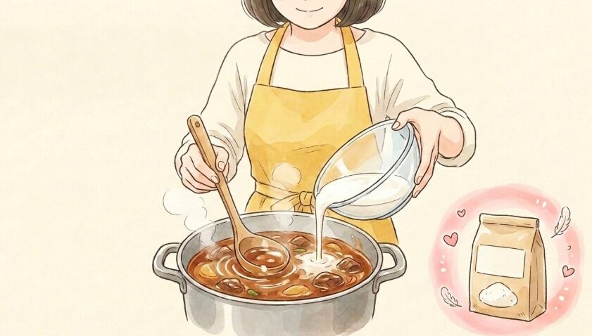 米粉でとろみをつける身体に優しい工夫