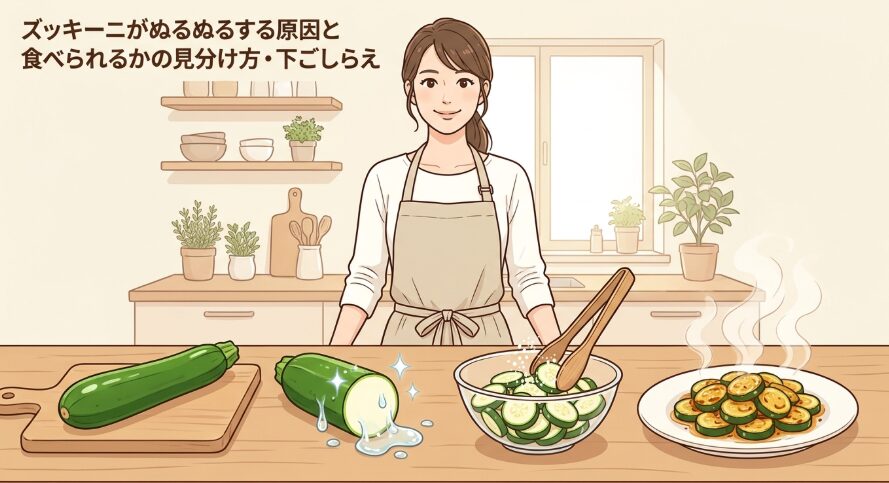 ズッキーニがぬるぬるする