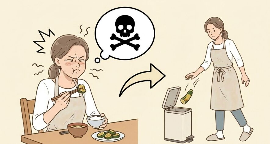 苦味や酸っぱい臭いがするときが注意点