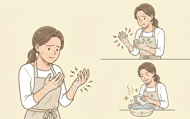 ぬるぬるした成分が手についたときのお手入れ