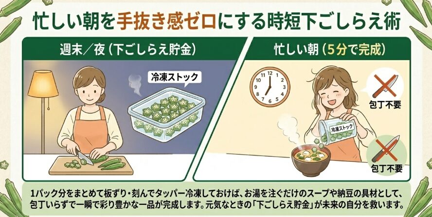 忙しい朝をラクにする時短下ごしらえ