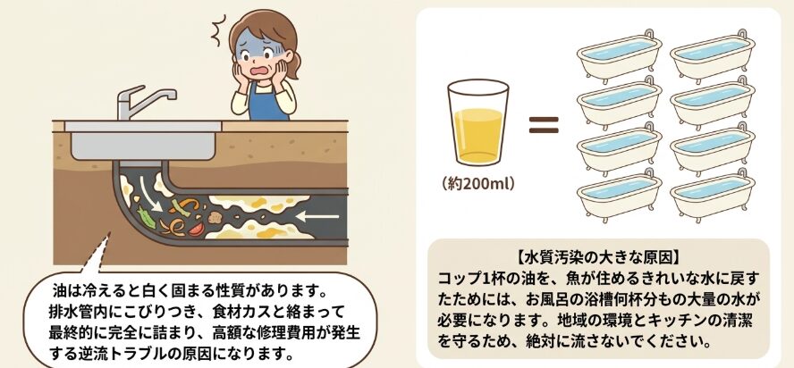 排水口に流すのが絶対にNGである理由