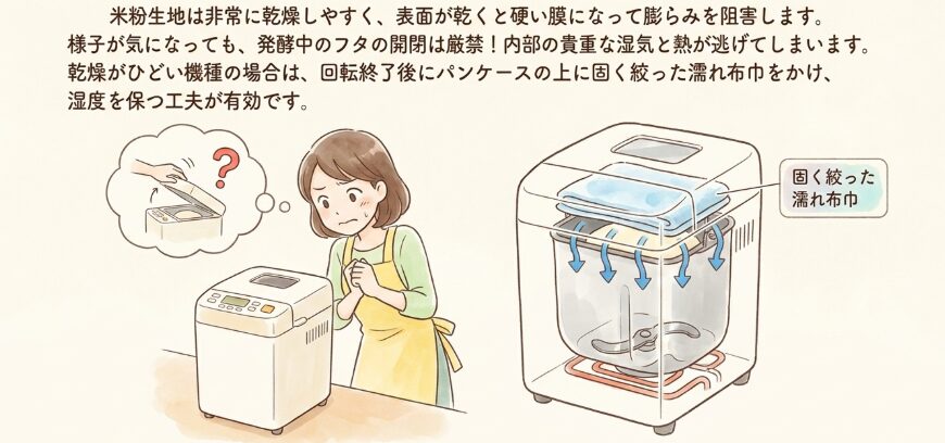 生地の乾燥を防ぐための対策