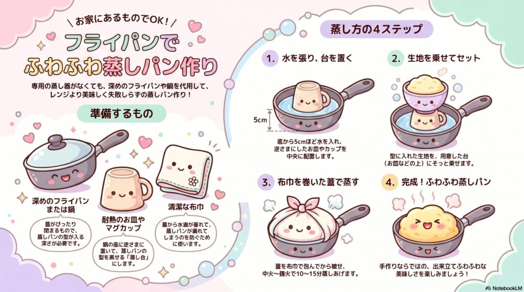 フライパンや鍋で代用する際の手順と注意点