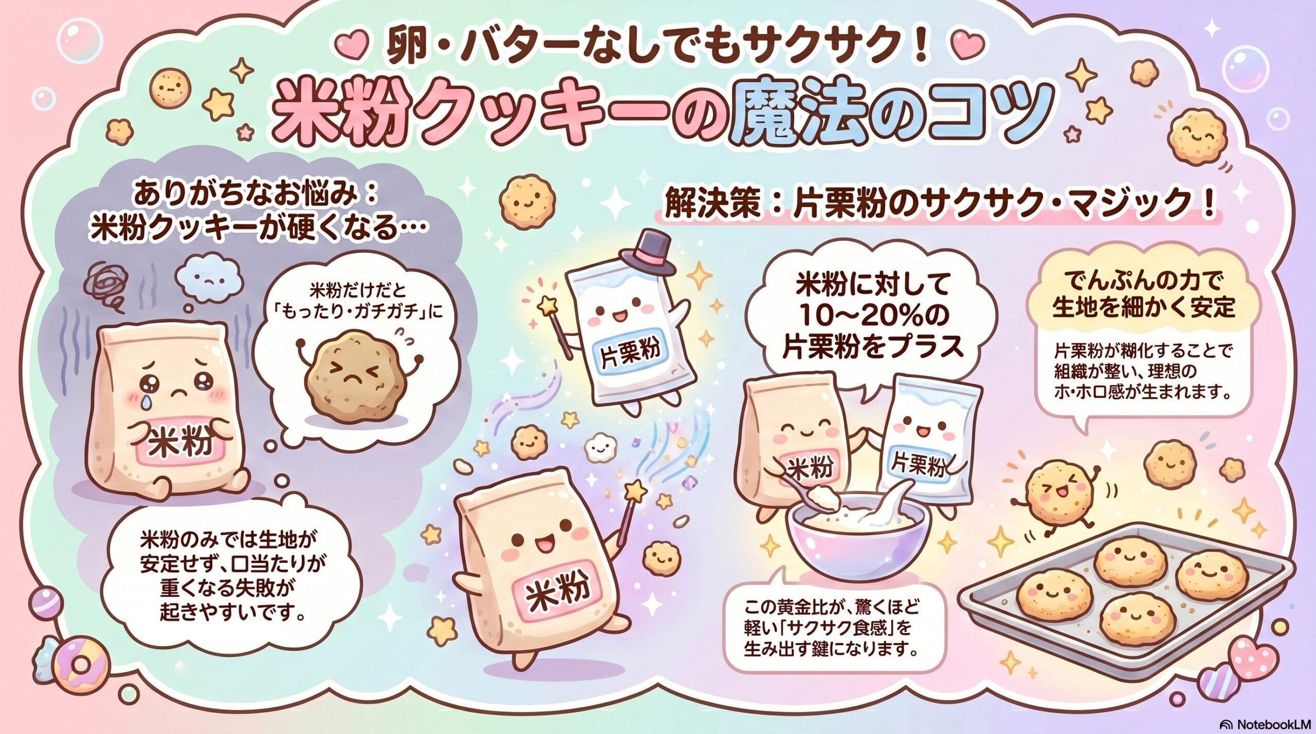 米粉クッキーが卵バターなし