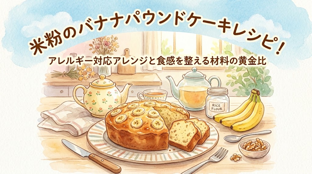米粉のバナナパウンドケーキレシピ！