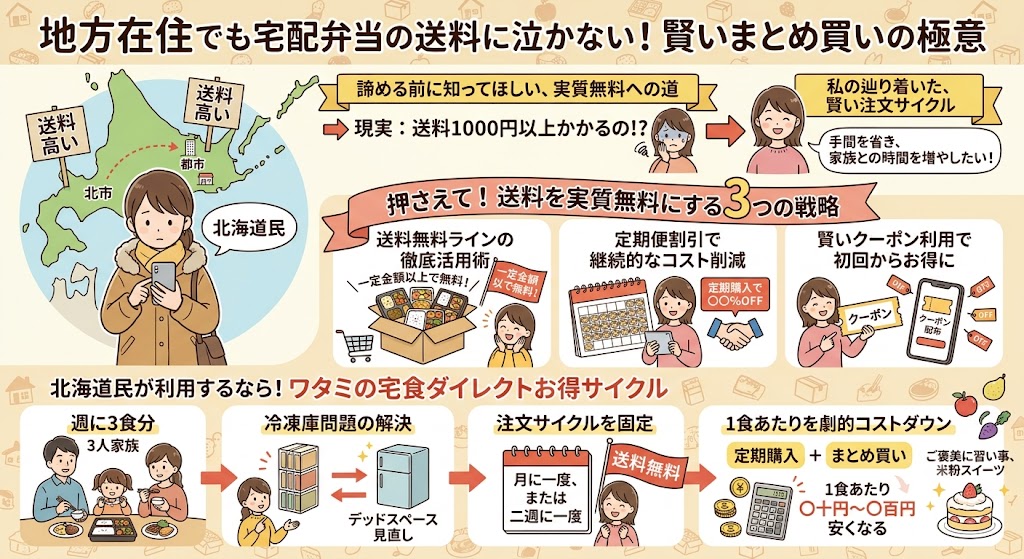 地方在住が宅配弁当の送料を実質無料に！賢い注文サイクル裏技