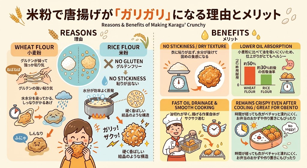 米粉で唐揚げがガリガリになる理由とメリット