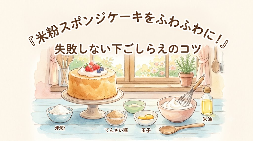 米粉スポンジケーキをふわふわに！
