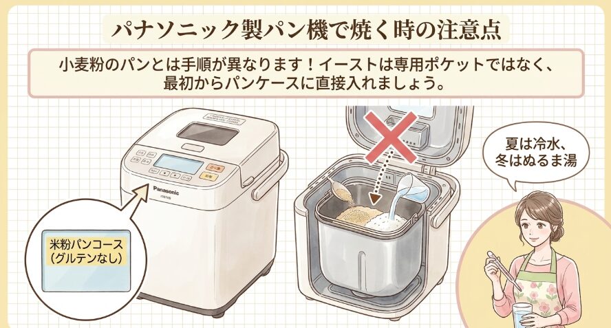 パナソニック製パン機で焼く時の注意点