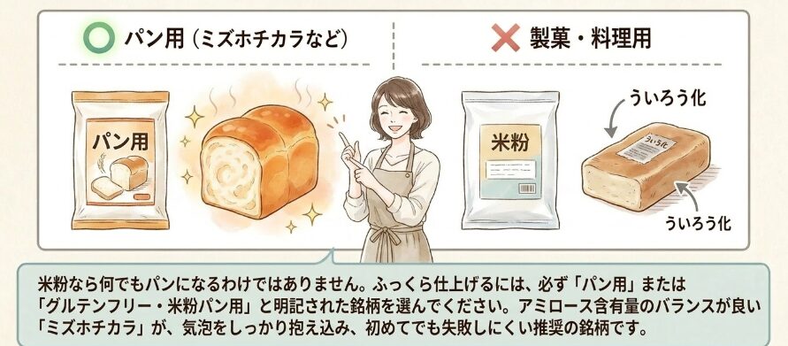 もちもち食感を出すための米粉選びのポイント