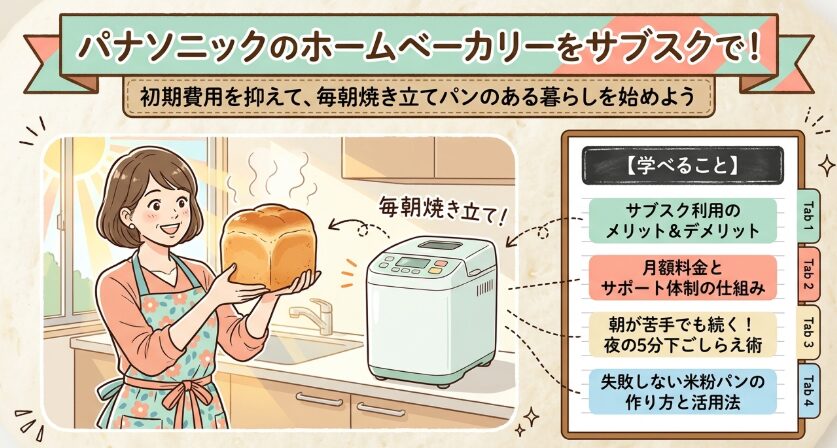 パナソニックのホームベーカリーをサブスク