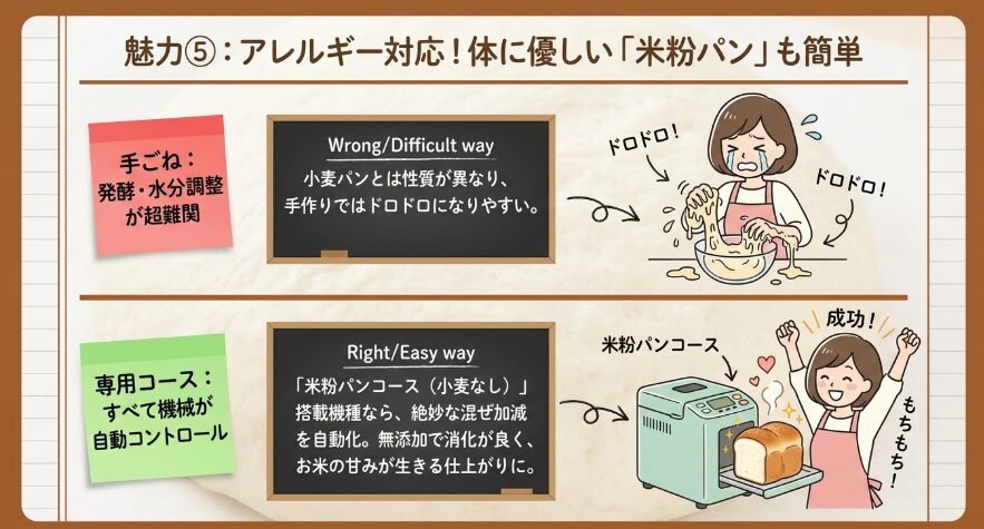 アレルギー対応の体に優しい米粉パンレシピ