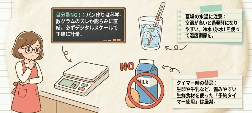 レンタル前に知りたいパン作りの注意点