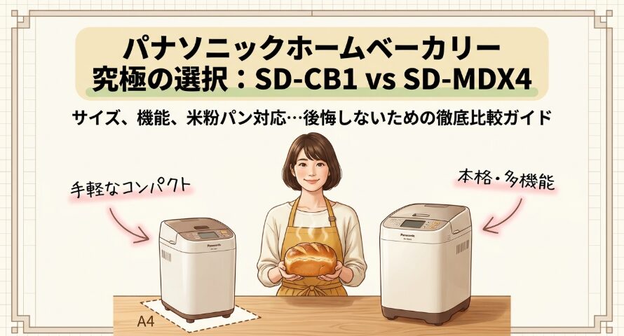 パナソニックホームベーカリーSD-CB1とビストロSD-MDX4の違い