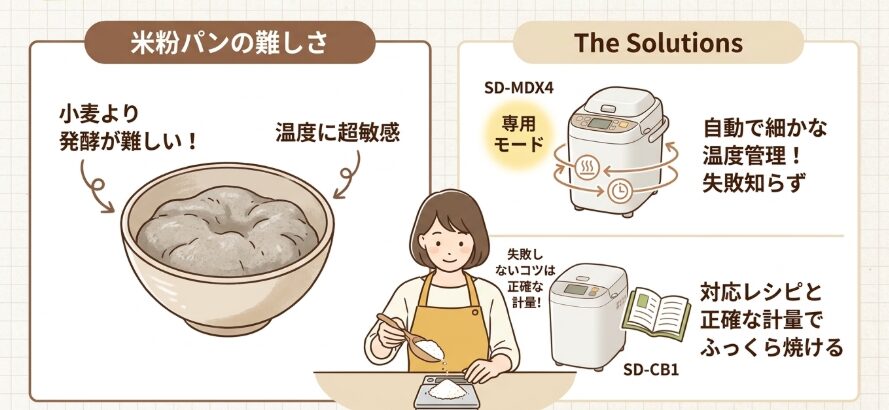 米粉パンを焼きたい人向けの機種選びポイント