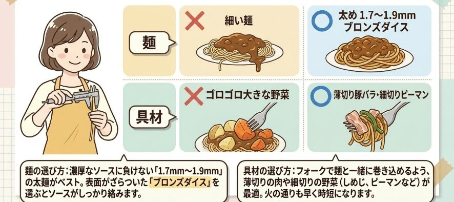 カレーパスタに合うおすすめの具材と麺の選び方