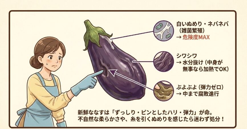 触るとぶよぶよしてぬめりがある状態