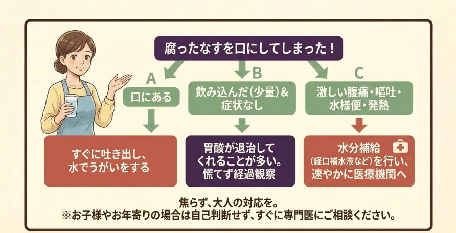 腐ったなすを食べてしまったときの対処法