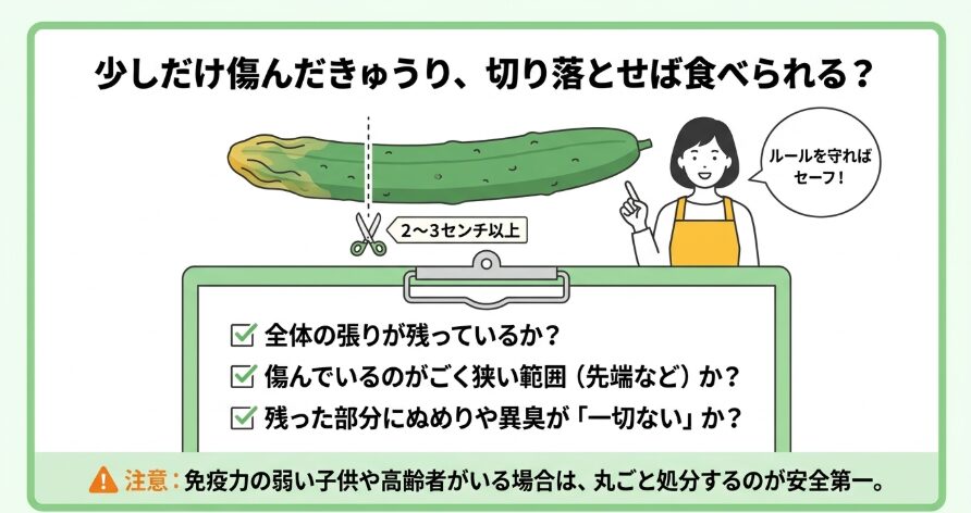 傷んだ部分を切れば食べられる?