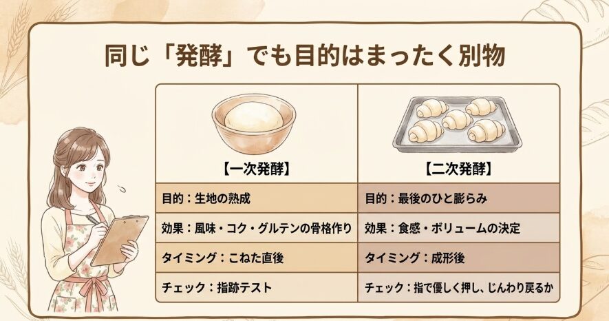 一次発酵と二次発酵、その役割の違い