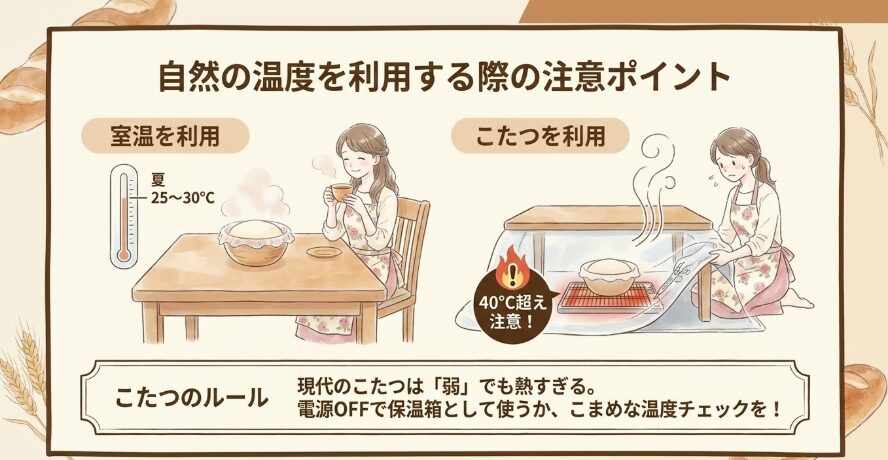室温やこたつを利用した発酵のコツ