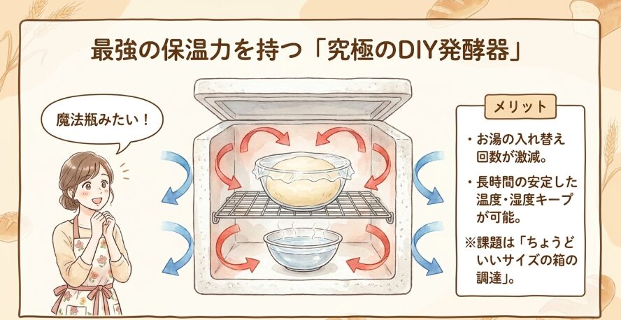 発泡スチロールで作る簡易発酵ボックス