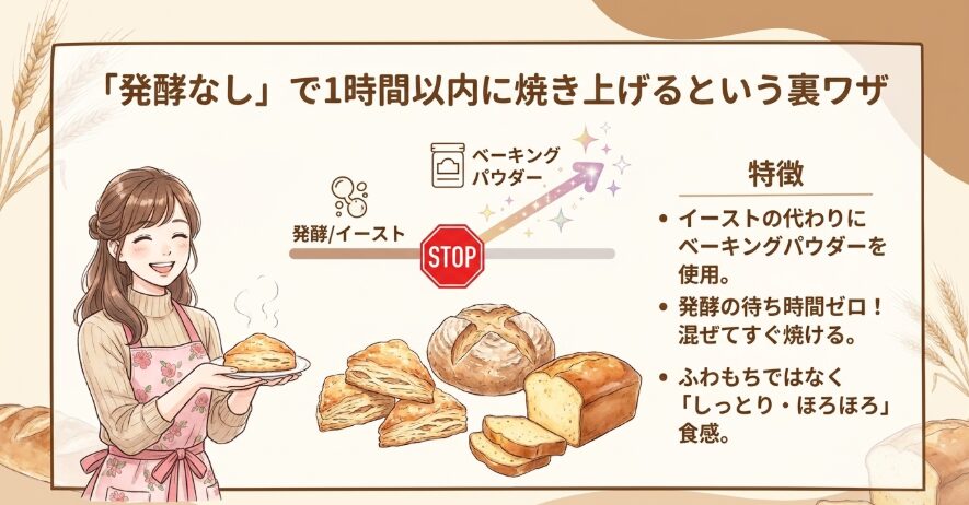 そもそも発酵させないクイックブレッドという道
