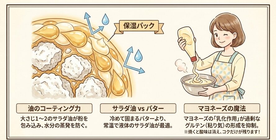 サラダ油やマヨネーズがもたらす驚異の「保湿効果」