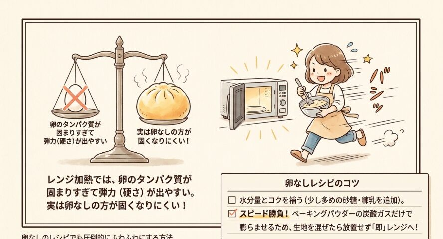 卵なしのレシピでも圧倒的にふわふわにする方法