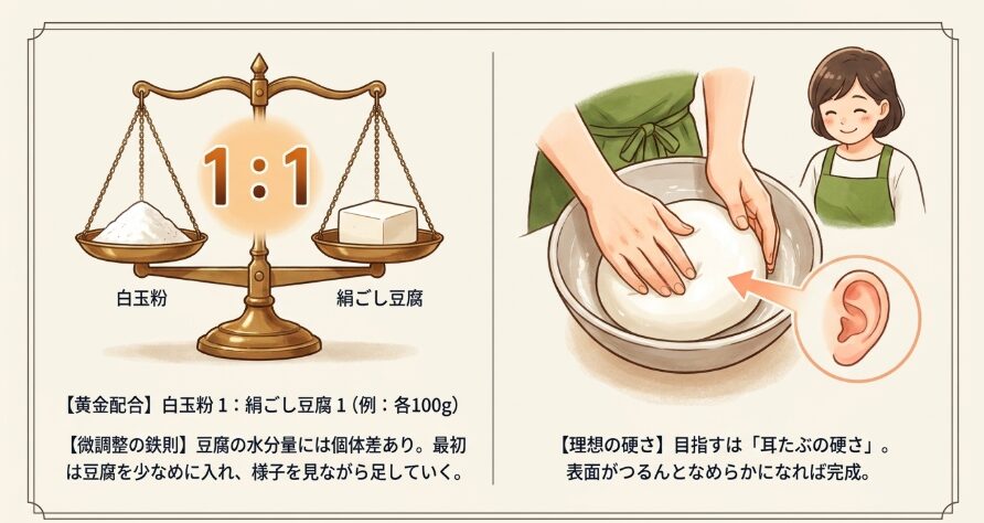 失敗を未然に防ぐための黄金配合と正しいこね方のコツ