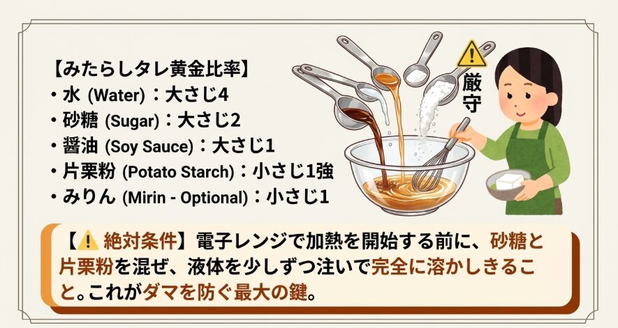 絶対に失敗しないみたらしタレの黄金比率