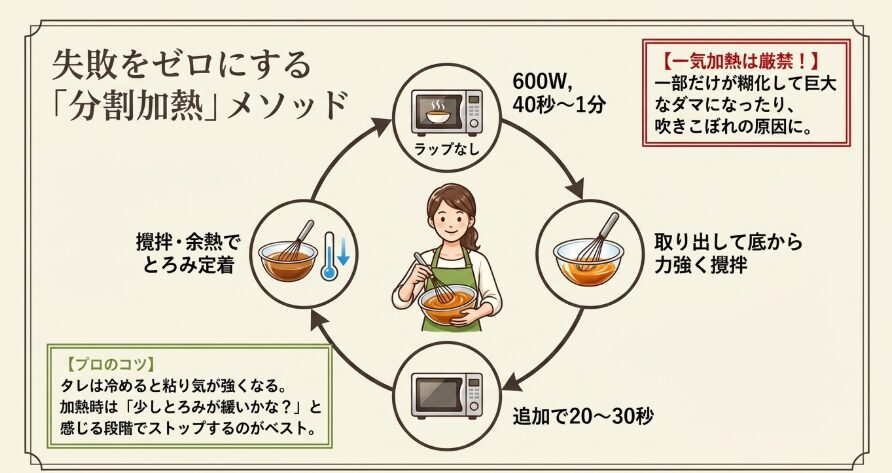 一気加熱は厳禁！加熱は必ず「2回以上」に分けるのが鉄則