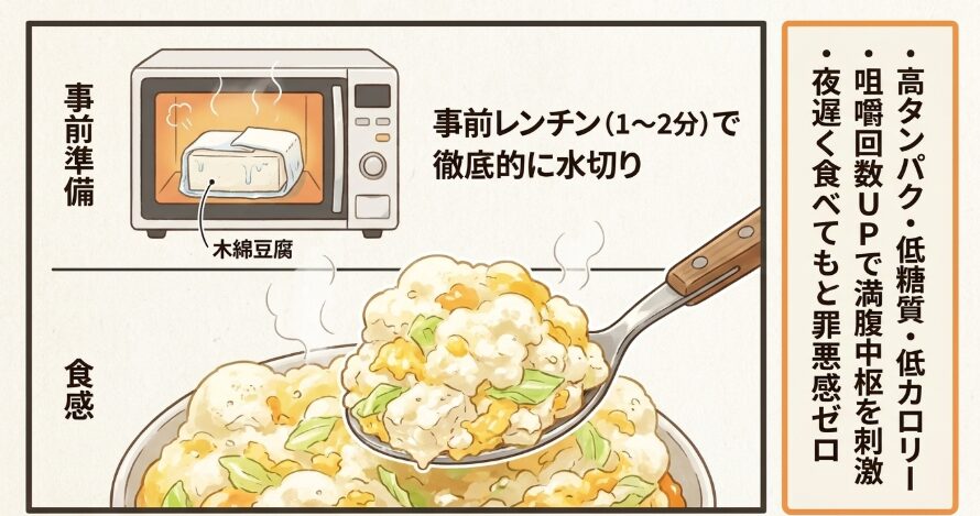 豆腐を丸ごと使った高タンパク&超満腹アレンジ