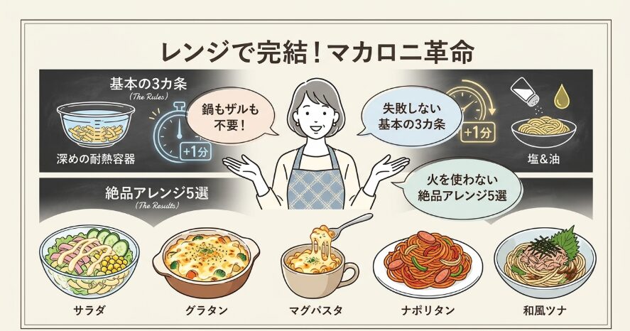 レンジで簡単！マカロニを絶対に失敗せず茹でる極意