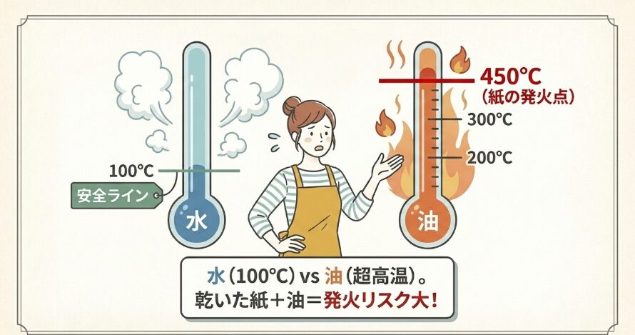 「水」と「油」で大違い!濡らして使う場合と乾いたままの危険性