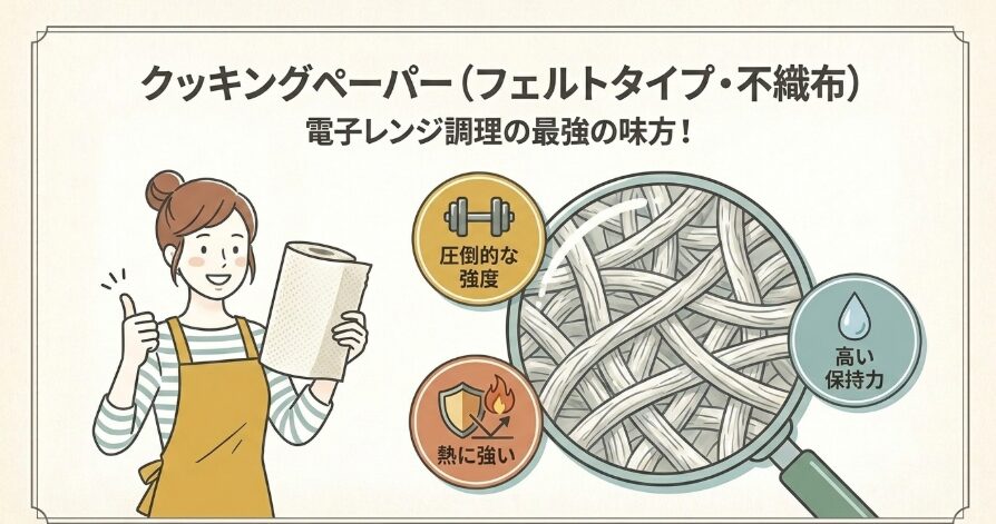 1. レンジ調理の強い味方!「フェルトタイプ(不織布)」の特徴
