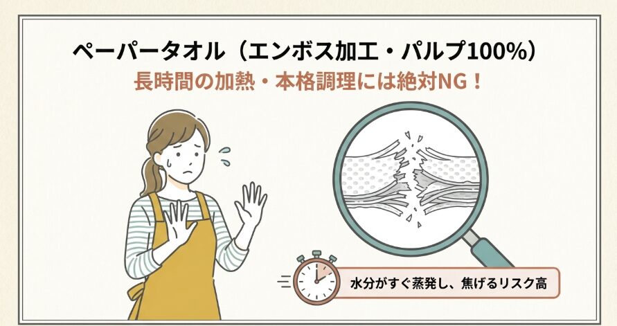 2. 普段使いの「エンボス加工・パルプタイプ」の注意点