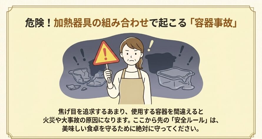グラタンと電子レンジ、使用する容器の注意点