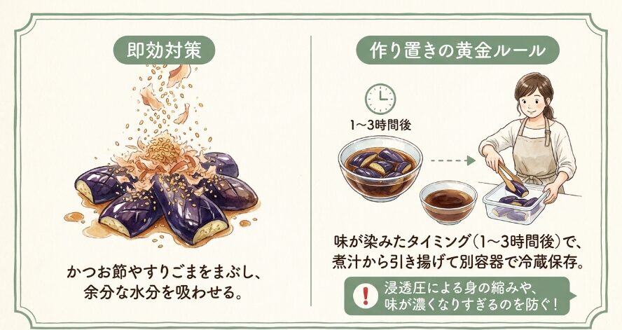お弁当に詰める際の汁気対策