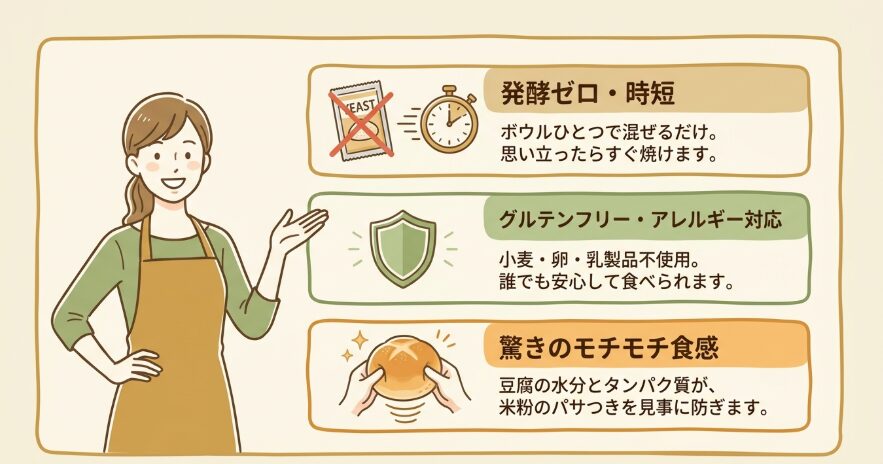米粉と豆腐で作るパンが人気の理由と基本の魅力