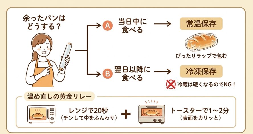 米粉パンの保存方法とおいしく再加熱するコツ