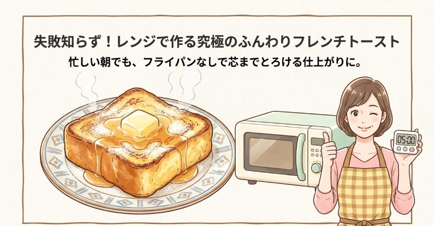 レンジでフレンチトーストを作るコツ！